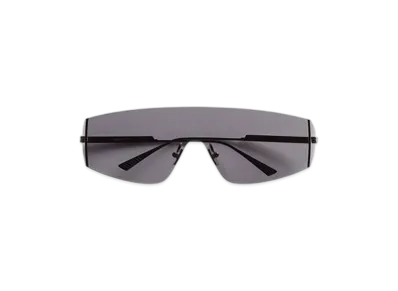 Bottega Veneta Futuristic Shield Sunglasses "Black/Black/Smoke"