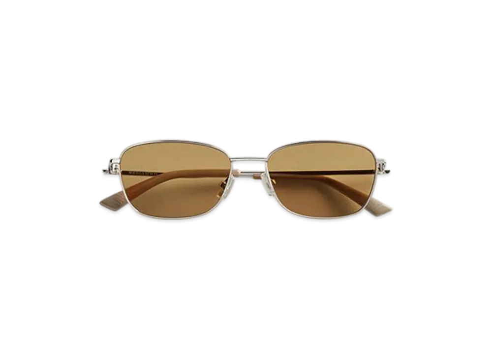 Bottega Veneta Split Rectangular Sunglasses "Silver/Brown"