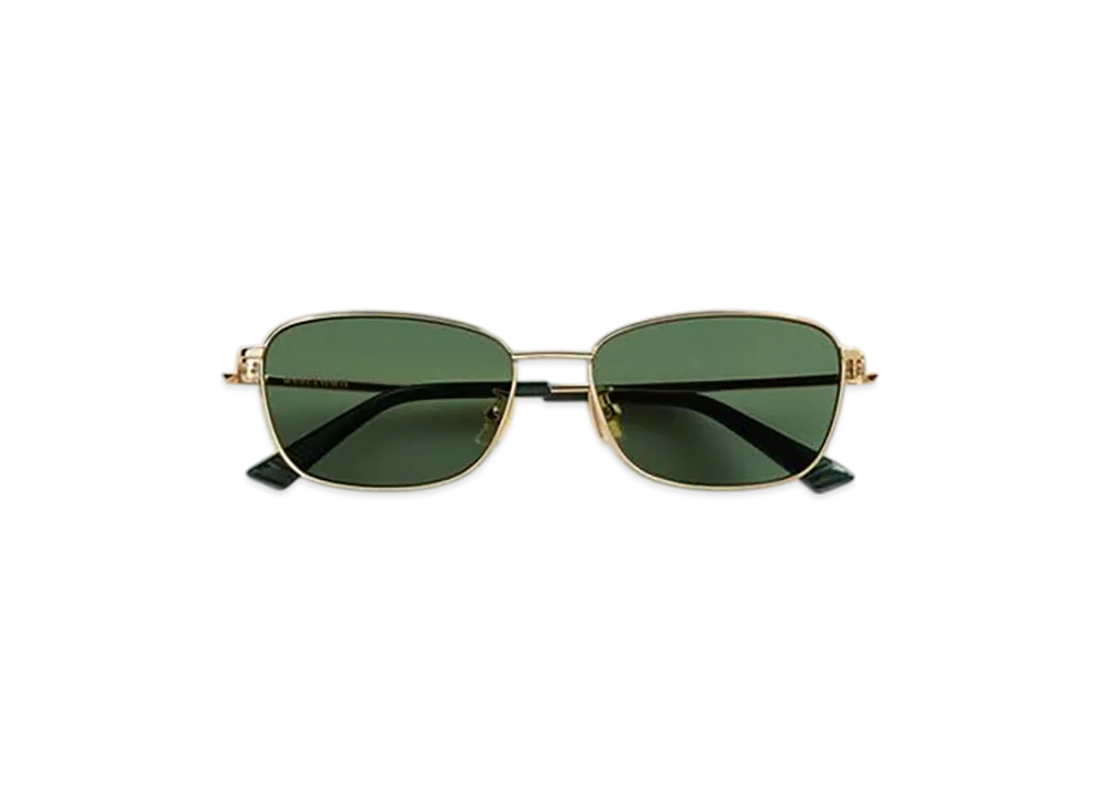 Bottega Veneta Split Rectangular Sunglasses "Gold/Green"