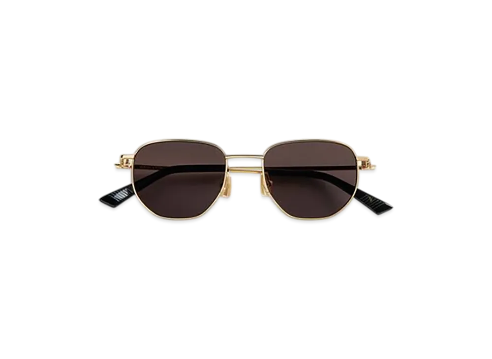 Bottega Veneta Split Panthos Sunglasses "Gold/Gray"