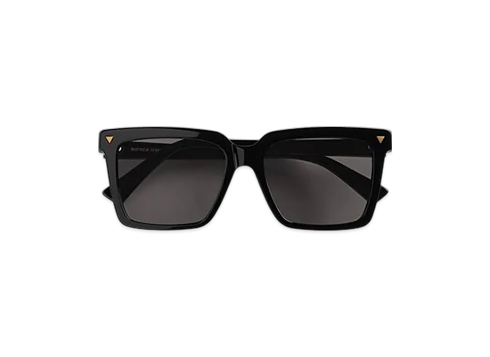 Bottega Veneta Soft Recycled Acetate Square Sunglasses "Black/Gray"