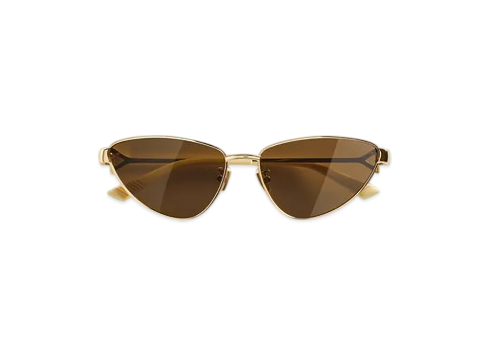 Bottega Veneta Turn Cat-Eye Sunglasses "Gold/Brown"
