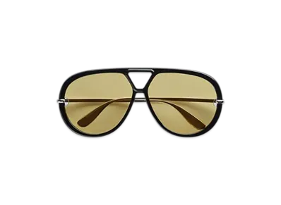 Bottega Veneta Classic Aviator Sunglasses "Black/Yellow"
