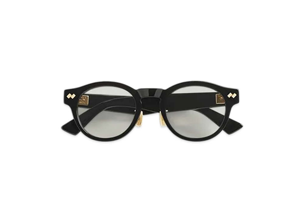 Bottega Veneta Dizzy Round Eyeglasses "Black/Transparent"