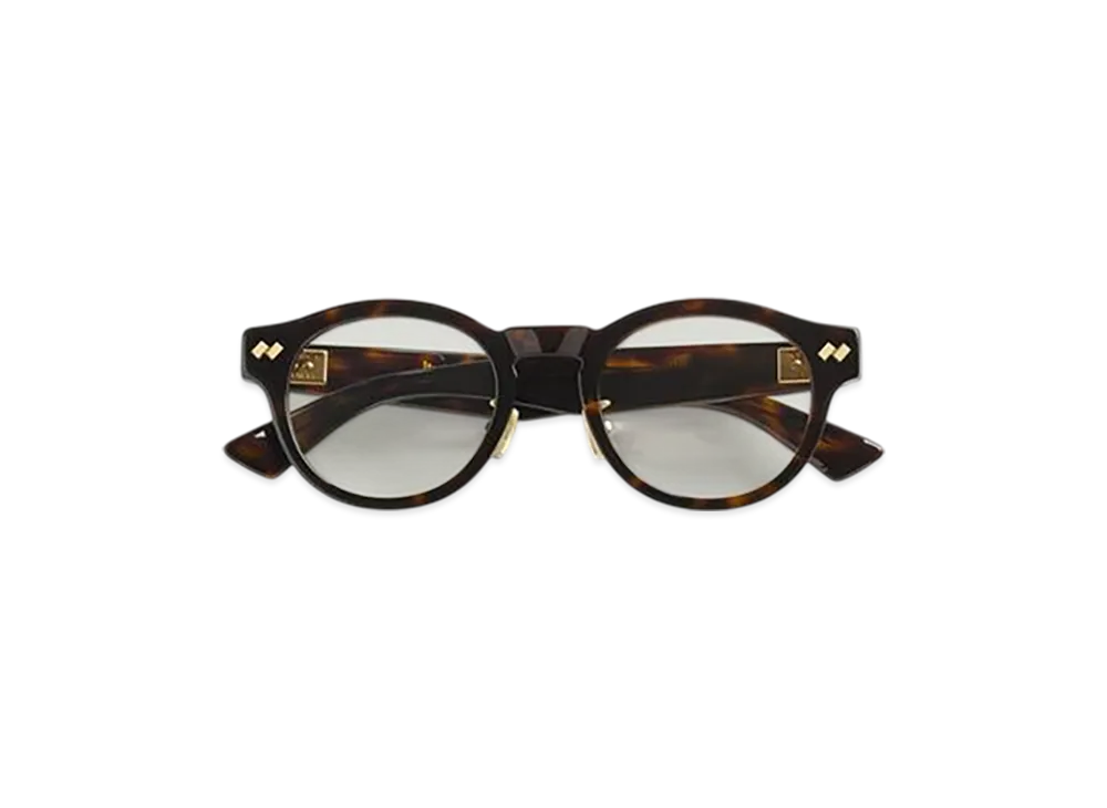 Bottega Veneta Dizzy Round Eyeglasses "Havana/Transparent"