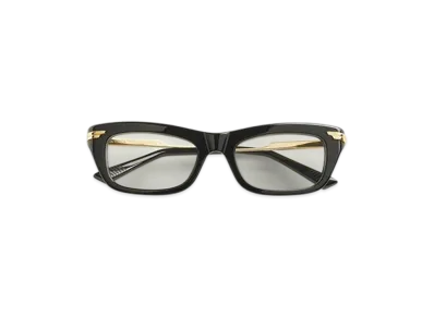 Bottega Veneta Classic Rectangular Eyeglasses "Black/Transparent"