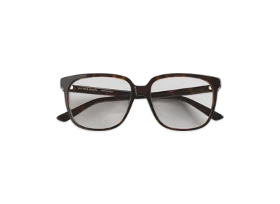 Bottega Veneta Classic Square Eyeglasses "Havana/Transparent"
