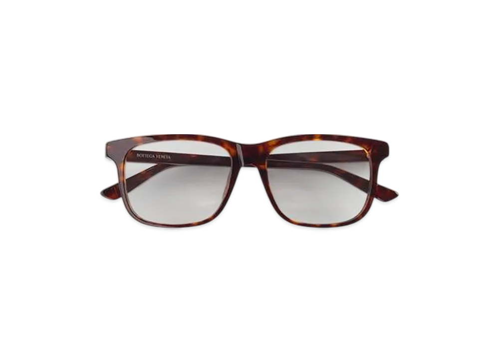 Bottega Veneta Classic Square Eyeglasses "Havana/Transparent"