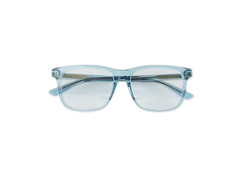 Bottega Veneta Classic Square Eyeglasses "Light Blue/Transparent"