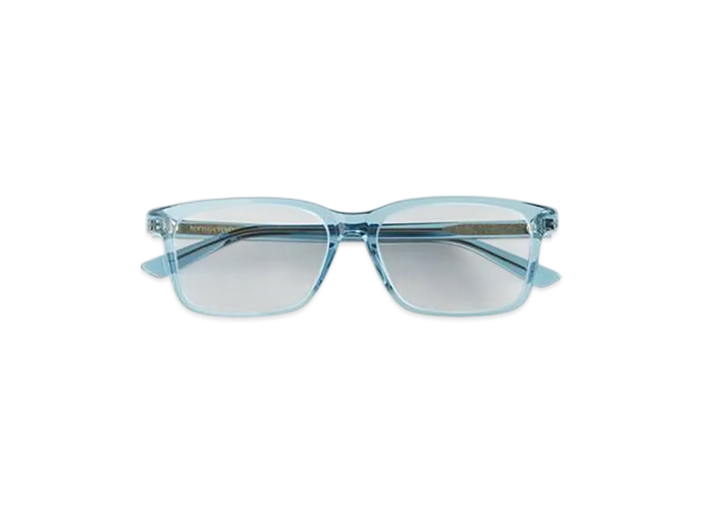 Bottega Veneta Classic Rectangular Eyeglasses "Light Blue/Transparent"
