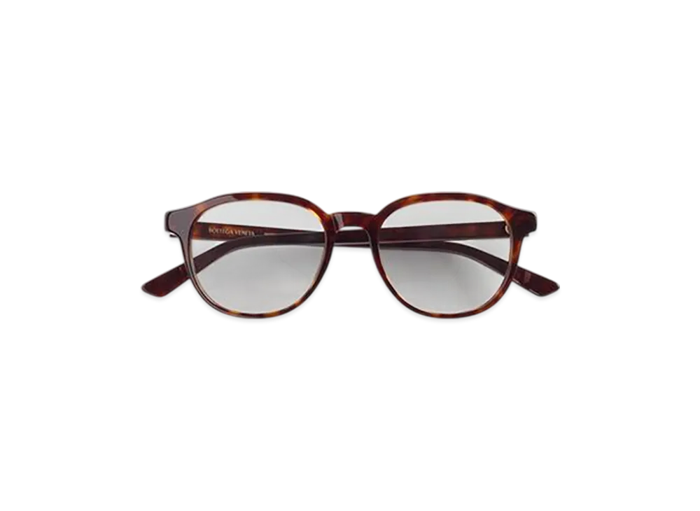 Bottega Veneta Classic Panthos Eyeglasses "Havana/Transparent"