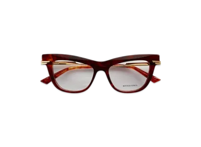 Bottega Veneta Classic Recycled Acetate Cat Eye Eyeglasses "Havana/Transparent"