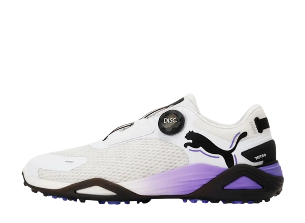 プーマ ゴルフ シャドウキャット ニトロ ディスク "プーマホワイト/プーマブラック/ダークアメシスト"