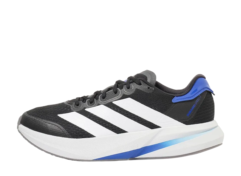 アディダス アディゼロ デュラモ スピード2 "コアブラック/フットウェアホワイト"