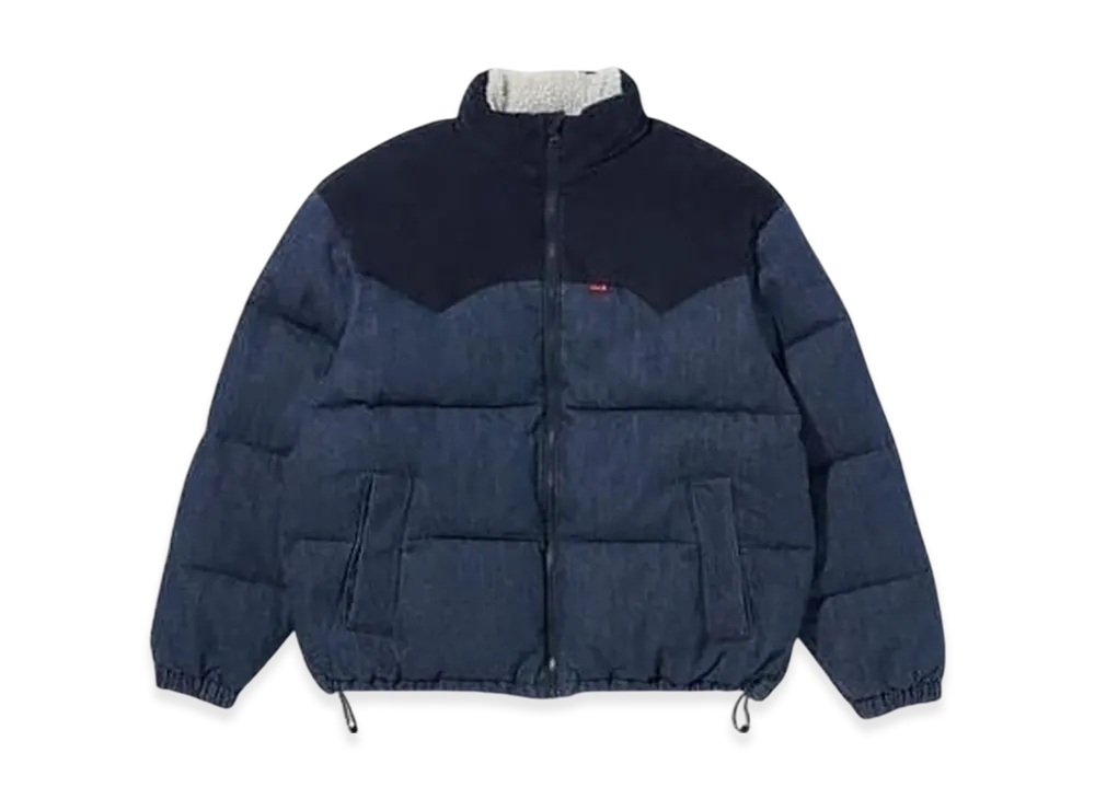 LEVI'S Denim Super Puff Down Jacket "Dark Blue/Black"