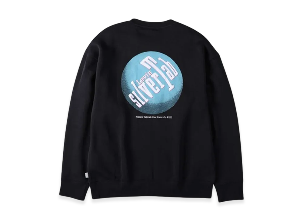 LEVI'S Silvertab Relaxed Graphic Crewneck Sweatshirt "Black"