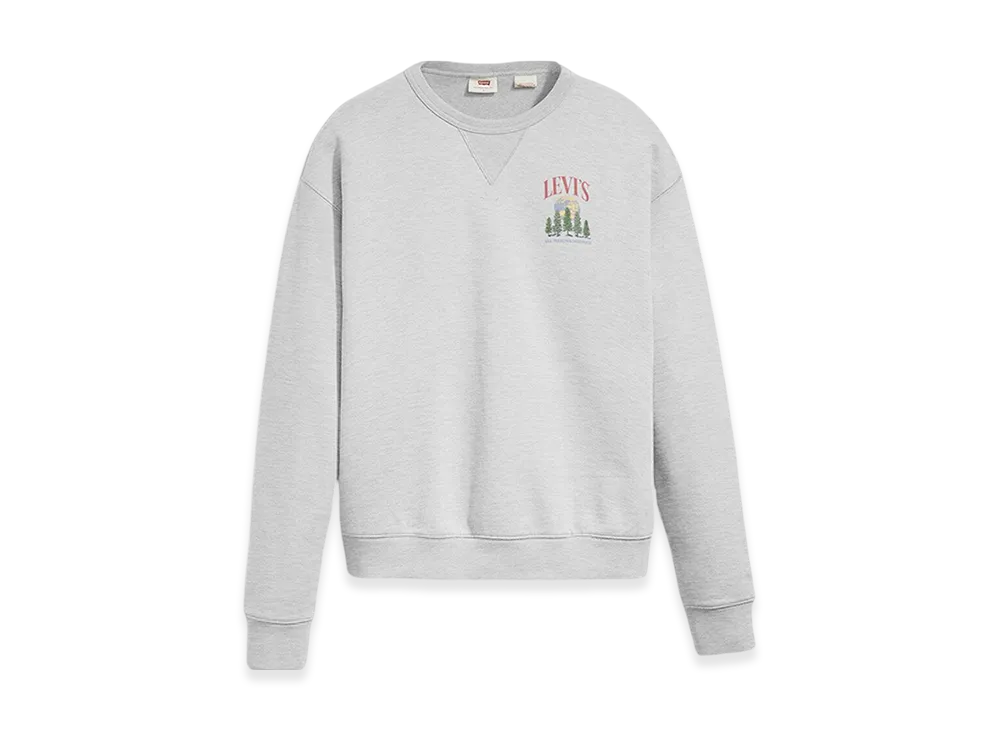 LEVI'S Graphic Signature Crewneck Sweatshirt "Heather Grey"