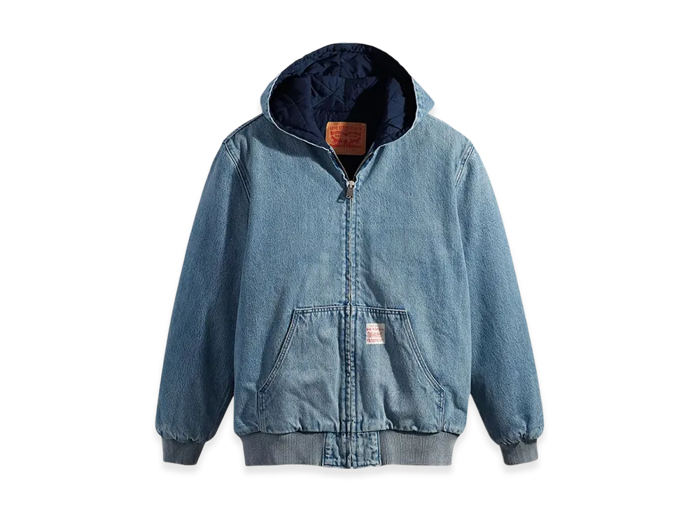 LEVI'S Workwear Potrero Denim Hoodie Jacket Medium Indigo Stonewash "Medium Indigo Stonewash/Medium Wash"