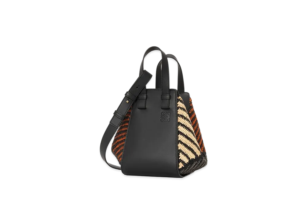 LOEWE Hammock Bag Compact "Black/Natural"