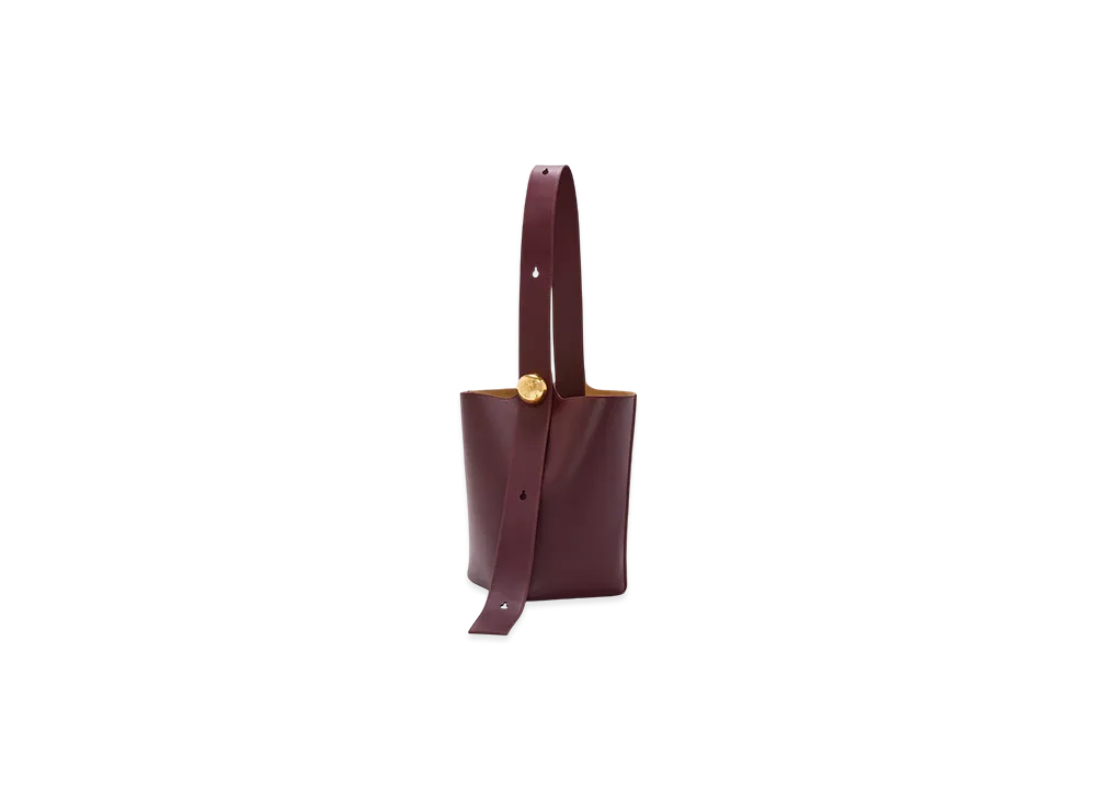 LOEWE Pebble Bucket Bag Medium "Dark Burgundy"