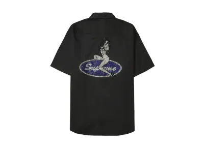 Supreme Rhinestone Pin Up S/S Work Shirt "Black"
