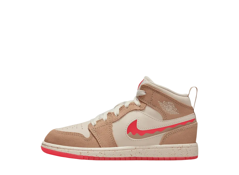 ナイキ PS ジョーダン1 ミッド SE "ピーナッツバター アンド ジェリー" (キッズ)