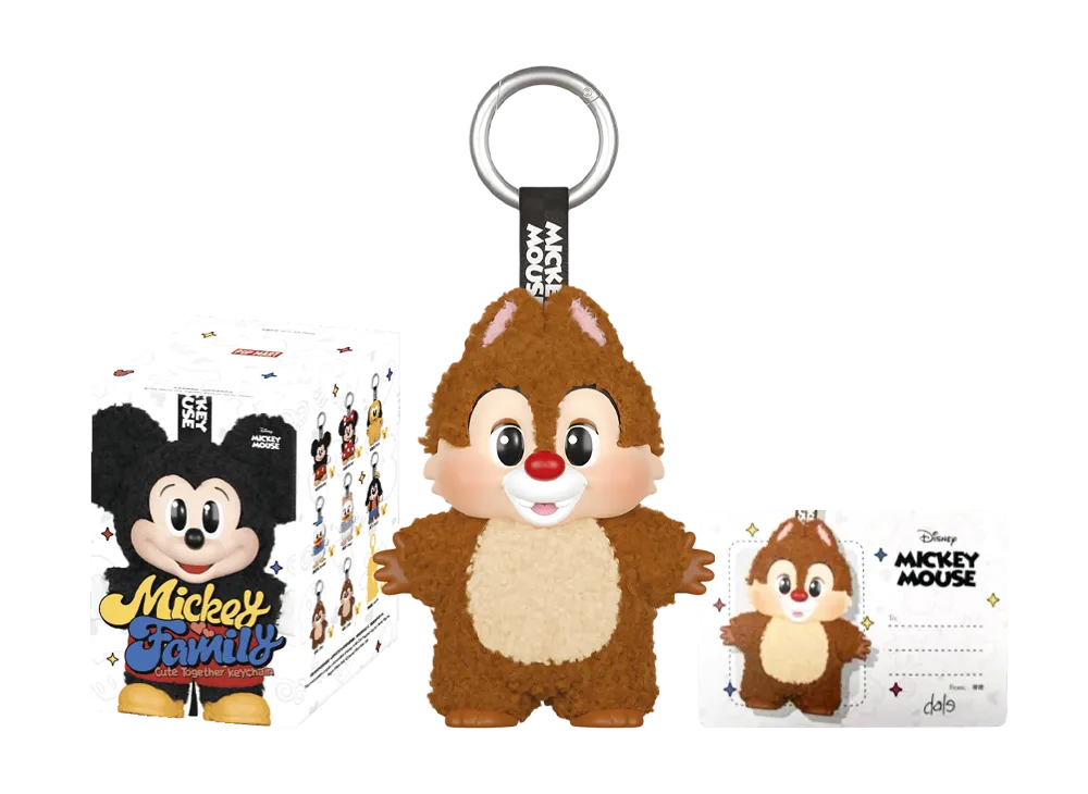 POP MART DISNEY Mickey Family Cute Together Series Plush Keychain Dale