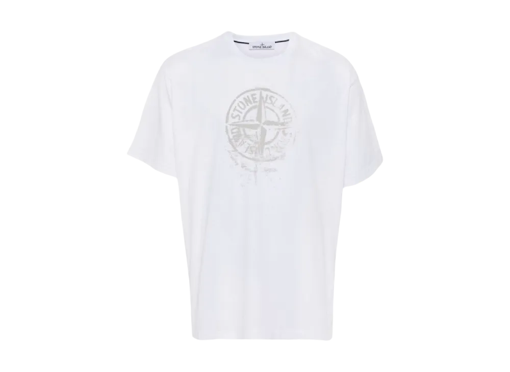 Stone Island 2RC87 'Reflective One' Print - 24SS "White"