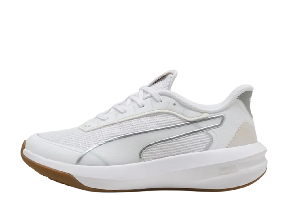 プーマ ウィメンズ ソフトライド コートニー "プーマホワイト/プーマシルバー"