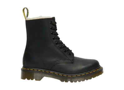 Dr.Martens Women's 1460 Serena Faux Fur Lined Leather Lace Up Boots "Black"