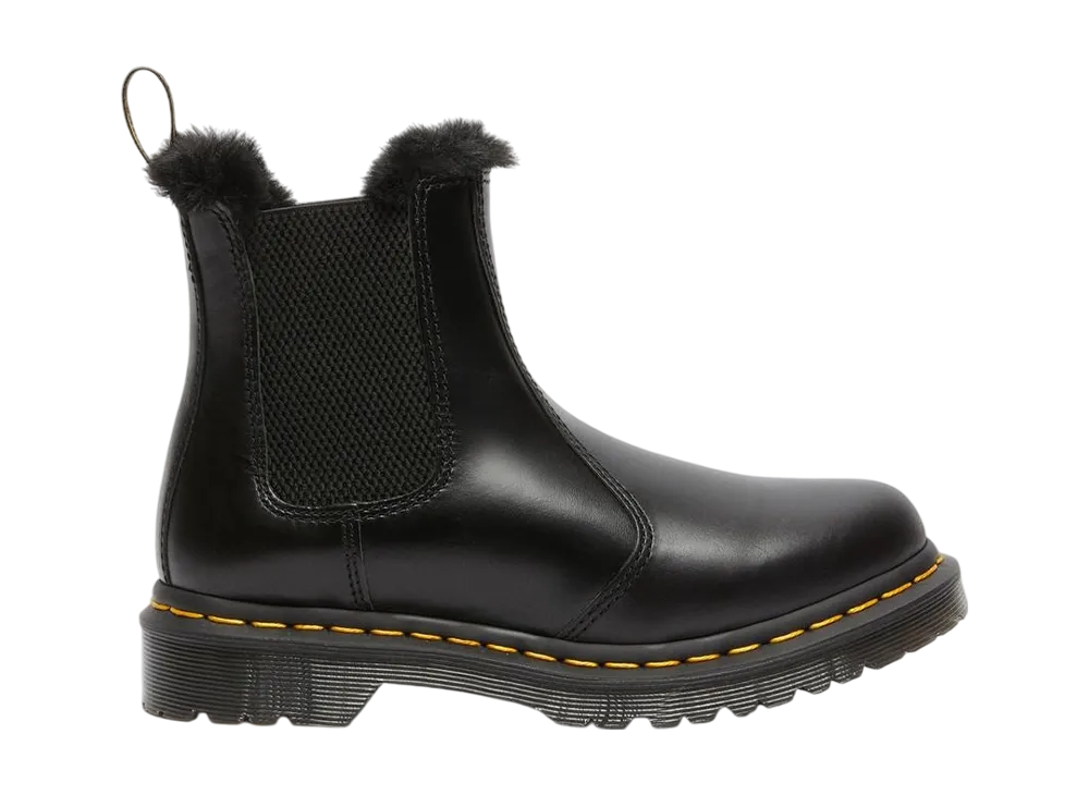 Dr.Martens Women's 2976 Leonore Faux Fur Lined Chelsea Boots "Dark Grey"