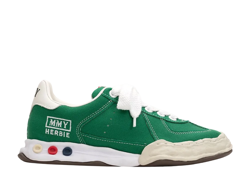 メゾンミハラヤスヒロ ハービー OG ソール キャンバス ロートップ スニーカー "CLグリーン" (A15FW736)