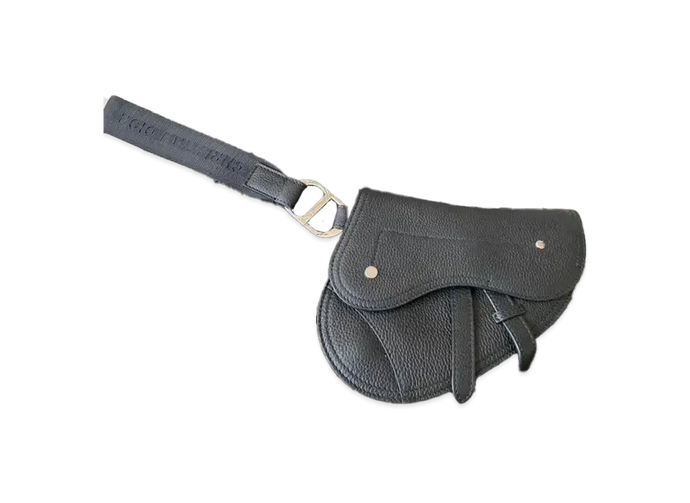 ディオール サドルバッグ スモールレザー クラッチ "ブラック"