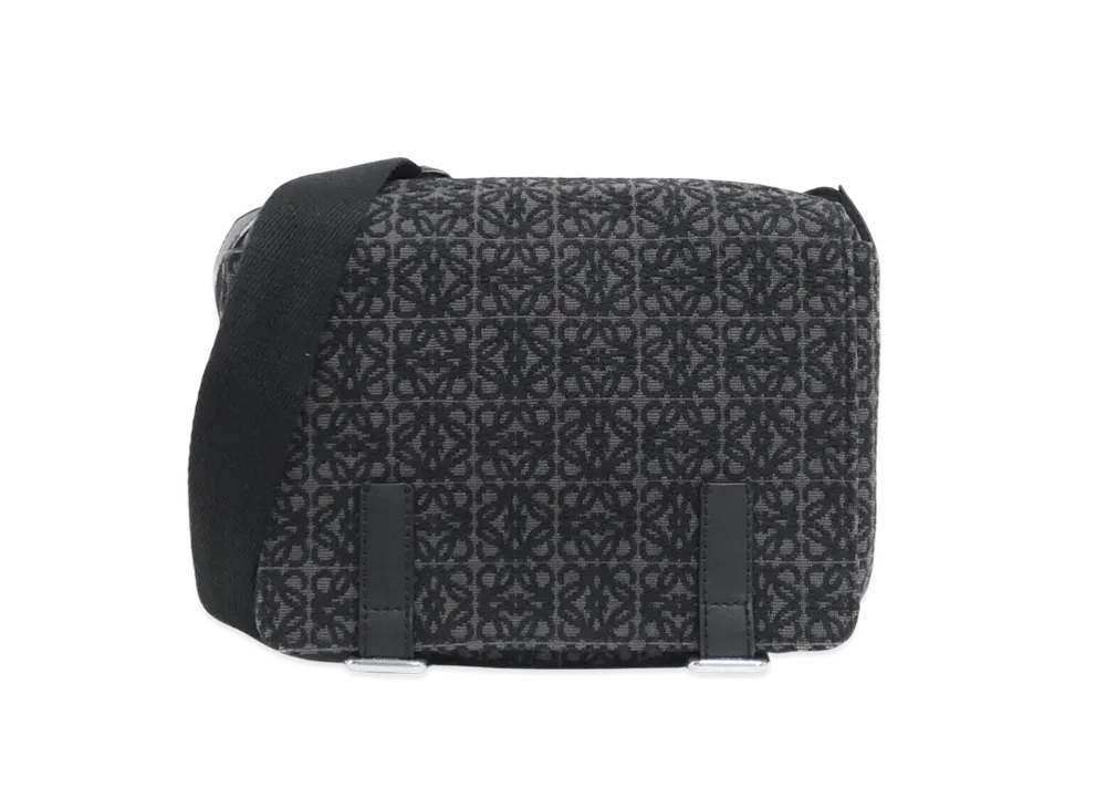 LOEWE Military Messenger Bag XS in Anagram Jacquard Canvas "Black"
