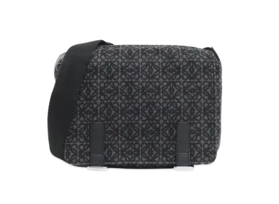 LOEWE Military Messenger Bag XS in Anagram Jacquard Canvas "Black"