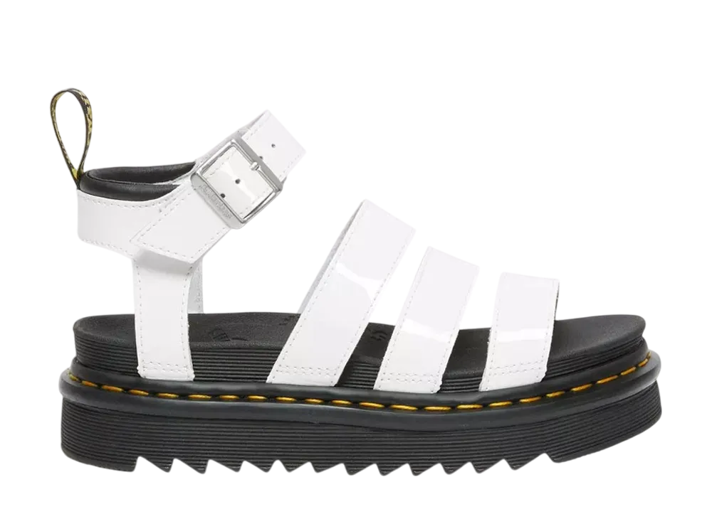 Dr.Martens Women's Blaire Patent Leather Strap Sandal "White"