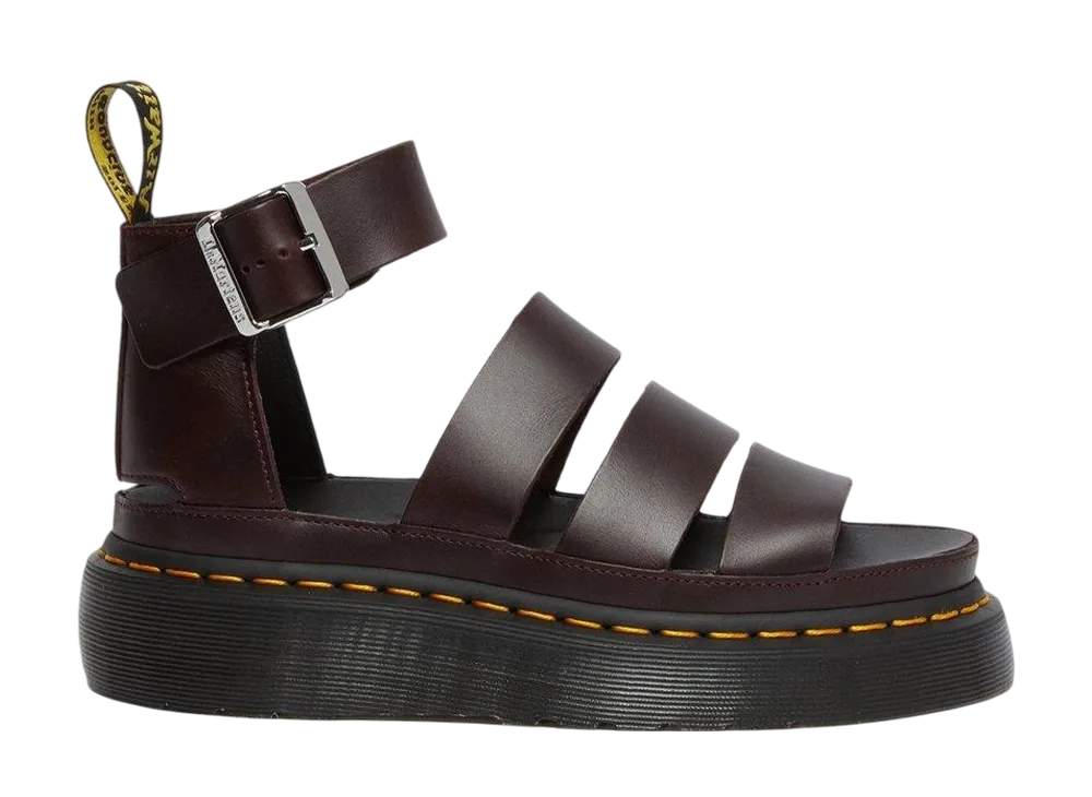 Dr.Martens Women's Clarissa 2 Atlas Quad Leather Platform Sandal "Oxblood"