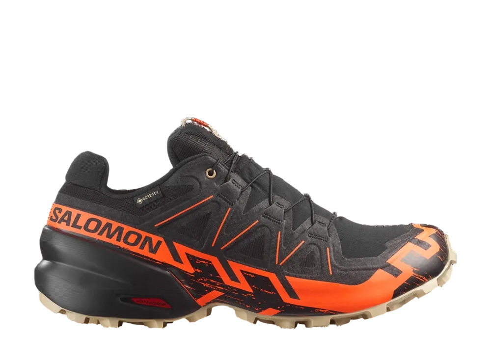 サロモン スピードクロス6 ゴアテックス "ブラック/ショッキングオレンジ/ホワイトペッパー"