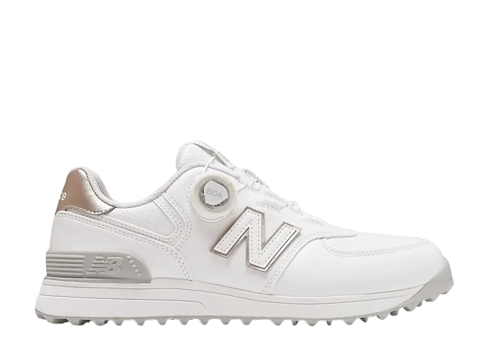 ニューバランス ウィメンズ 574V4 SL ボア "ホワイト/ゴールド"