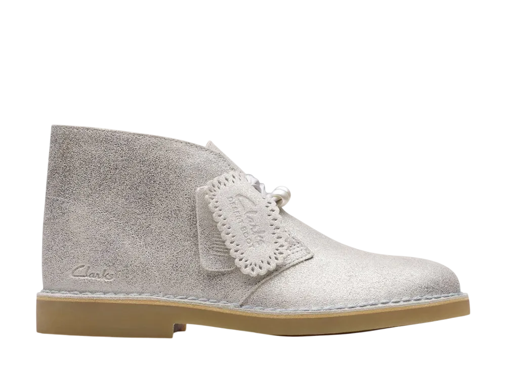 Clarks Women's Desert Boot Evo "Silver Metallic"