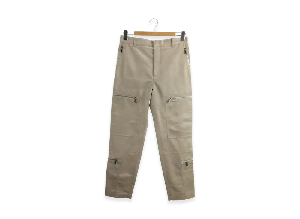 Dior Homme Satin Zip Cargo Pants "Beige"