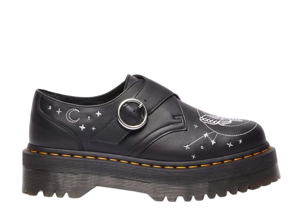 Dr.Martens Monk Celestial Moth Leather Platform "Black"