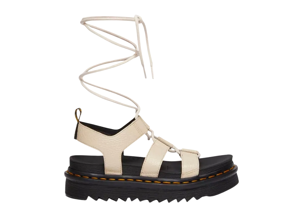 Dr.Martens Women's Nartilla Milled Nappa Gladiator Sandal "Parchment Beige"