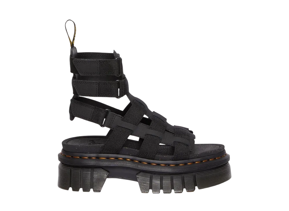 Dr.Martens Women's Ricki Extra Tough Leather Platform Gladiator Sandal "Black"
