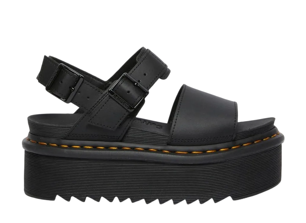 Dr.Martens Women's Voss Quad Leather Strap Platform Sandal "Black"