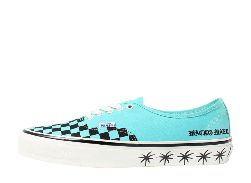 30cm チェッカー柄 ブルー ワコマリア × バンズ オーセンティック WACKO MARIA × Vans Premium Authentic