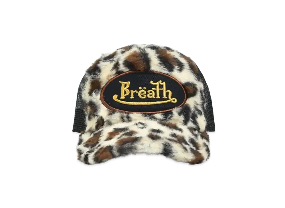 BREATH Faux Leopard Fur Cap "Brown"