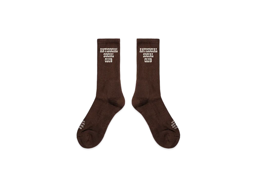 ANTI SOCIAL SOCIAL CLUB Western Sock "Brown"