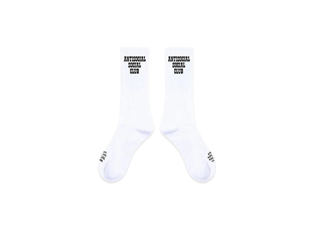 ANTI SOCIAL SOCIAL CLUB Western Sock "White"