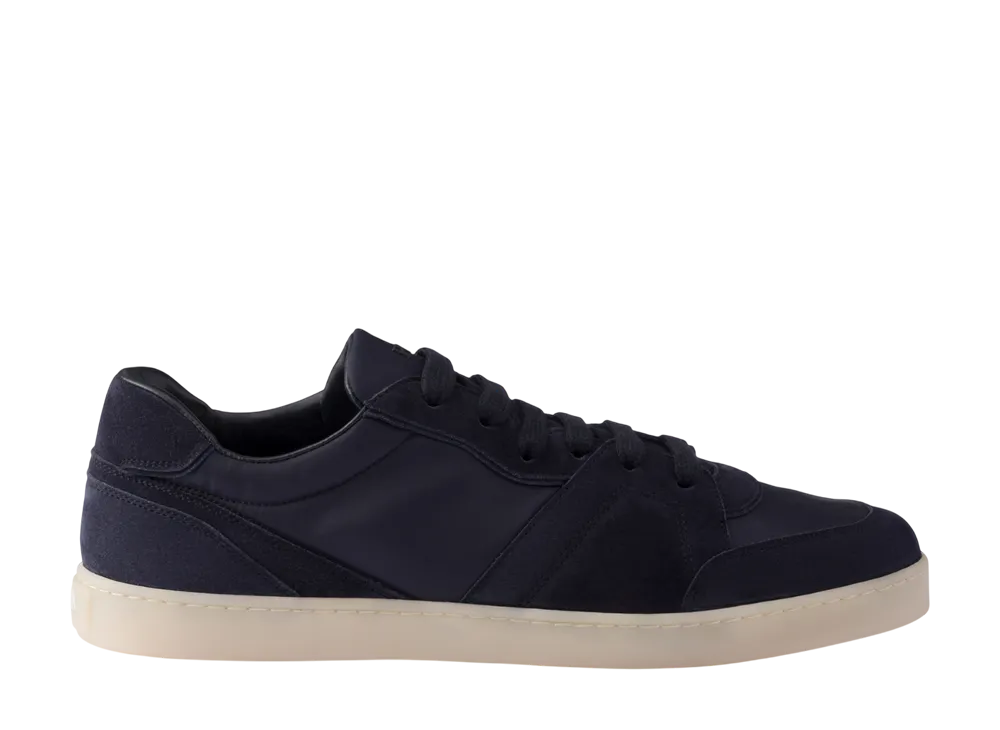 プラダ スエードx Re-Nylon スニーカー "ネイビー"